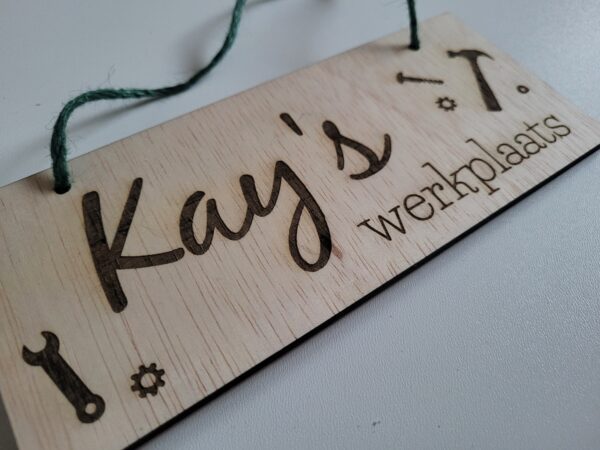 Werkplaats bordje - Afbeelding 3