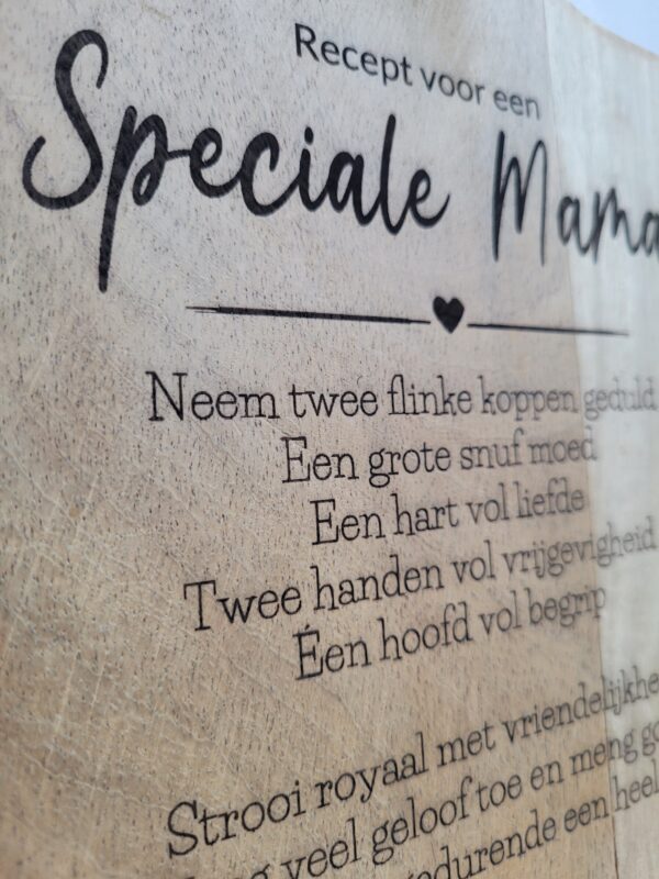 Snijplank - Recept voor een speciale moeder - Afbeelding 2