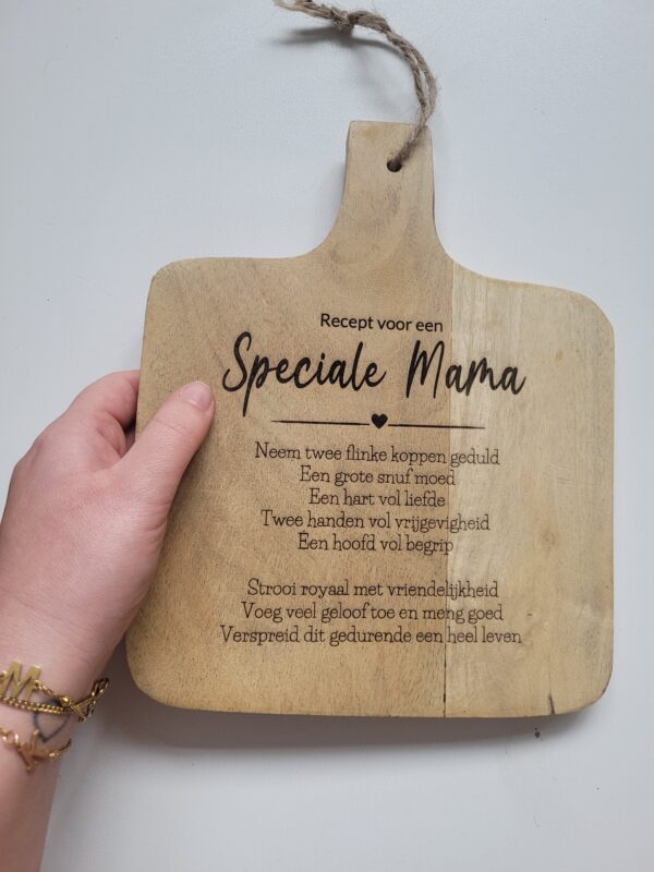 Snijplank - Recept voor een speciale moeder