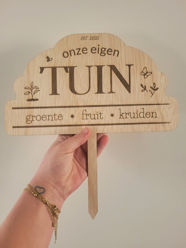 Gepersonaliseerd Tuinbordje - steker